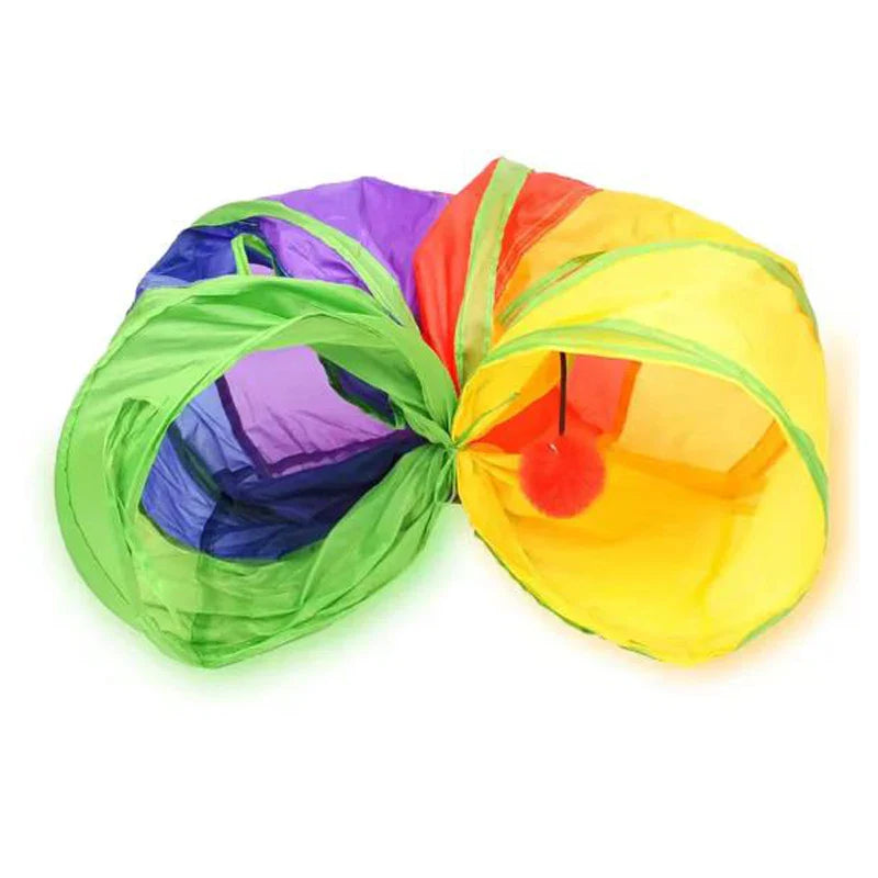 Hot Cat Tunnel Pet Tube Collapsible Play Toy Puzzle, Exercising, Hiding Training Pet Toys