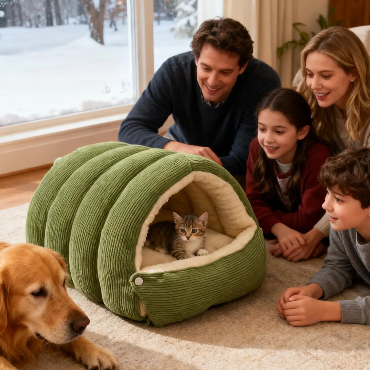 CozyPaw™ – Warm Hideaway Haven for Cats 🐱❄️
