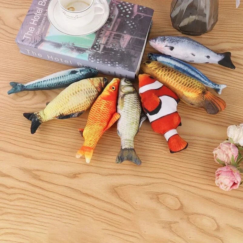 20 cm Realistic Plush Fish Cat Toy