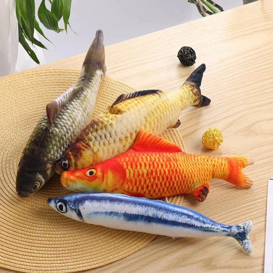 20 cm Realistic Plush Fish Cat Toy